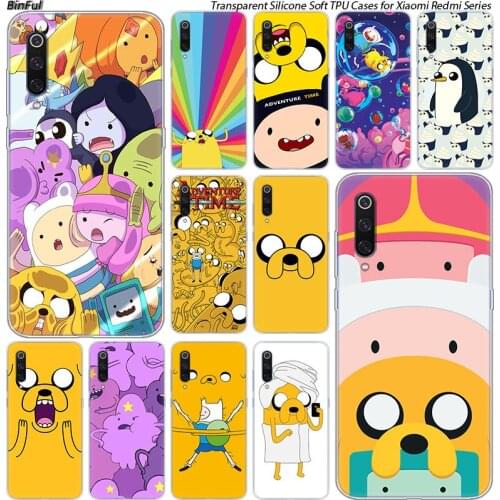 Adventure Time Silicone Case For Xiaomi Pocophone F1 Mi 9T 9 9SE 8 A2 Lite A1 A2 Mix3 Redmi K20 7A Note 4 4X 5 6 7 Pro S2 Cover