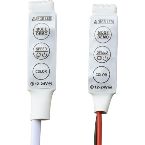 LED Mini Dimmer 3 Keys Light Controller For 5050 3528 RGB Color Led Strip 6A Max 200pcs/lot