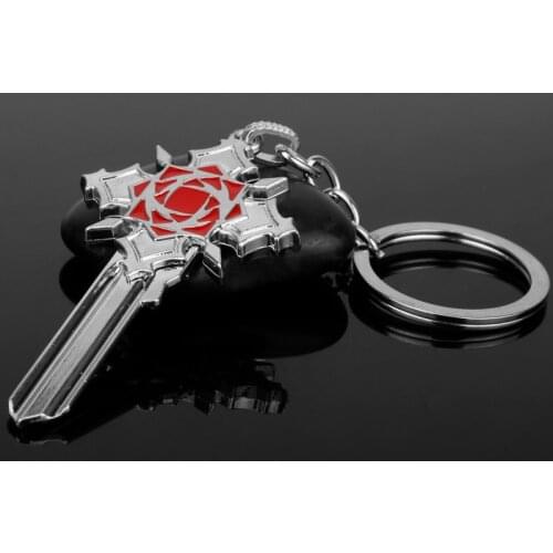 Trendy Anime Vampire Knight Rose Key Shape Keychains Keyrings Holder Chaveiro For Women Men Friends Fans Cosplay Jewelry Gift