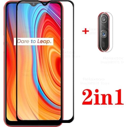 2-in-1 Camera Lens Protectors Realme C3 glass protective glass for oppo realme c3 case phone Protective Film Cover realmec3 6.5