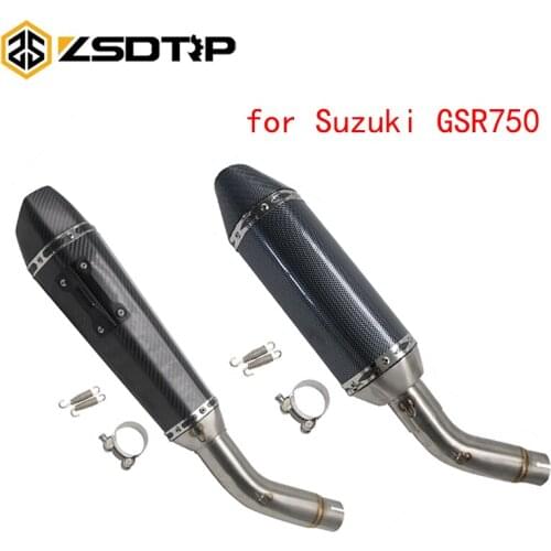 ZSDTRP GSR750 Motorcycle Exhaust Middle Pipe for Suzuki GSR750 Modified Exhaust Middle Pipe with DB Killer