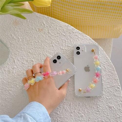 Stars Bracelet For OnePlus 7 8 Pro 6T 7T 8T 9Pro Transparent Shockproof Case