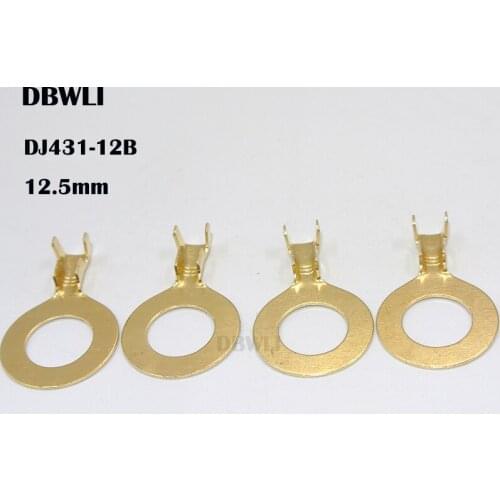 1000pcs DJ431 DJ431-12B 12.5mm Dia M12 Copper Circular Splice Terminal Wire Naked Connector For 1-1.5mm2 Wire