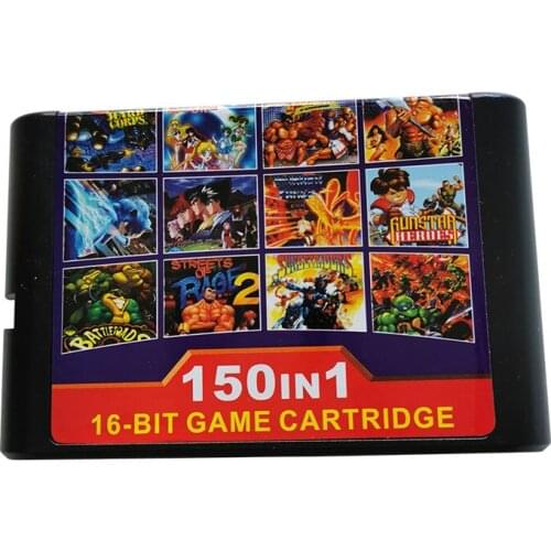 150 in 1 Multi Cartridge Games For Sega Genesis Mega Drive PAL NTSC Console