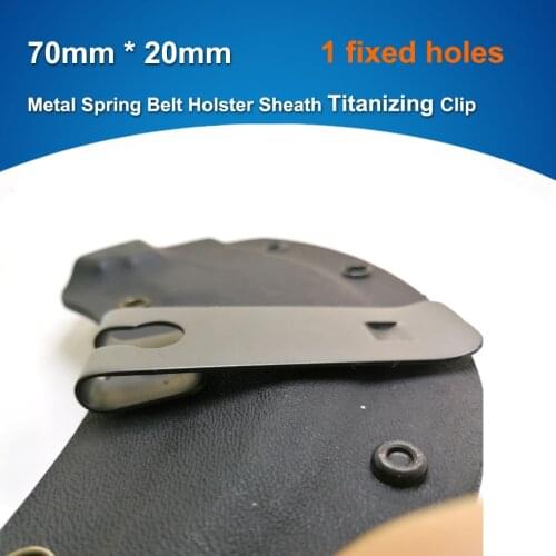 20mm *70mm Excellent quality Metal Spring Belt Holster Sheath Titanizing Clip kydex holster clips for 2 inch belt (gray color)