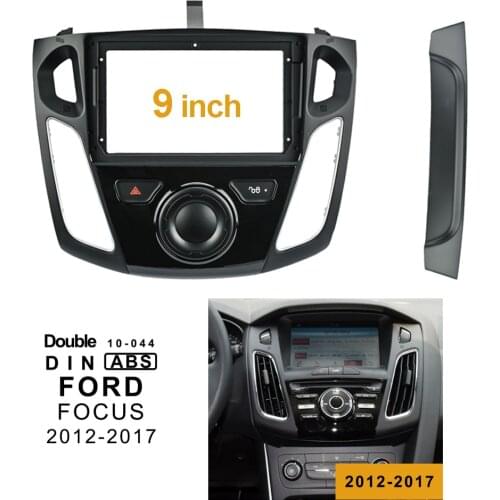 2Din Car DVD Frame Audio Fitting Adaptor Dash Trim Kits Facia Panel 9inch For FORD FOCUS 2012-2017 Double Din Radio Player
