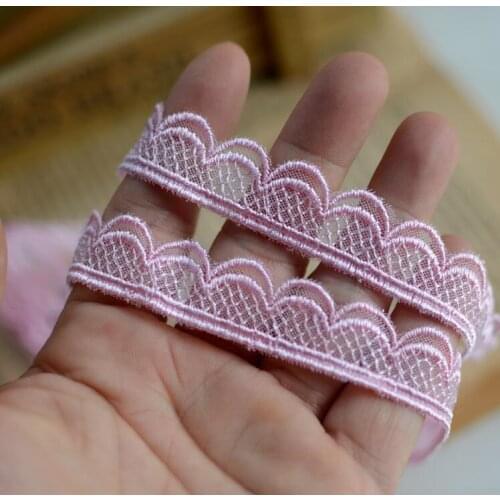 3 Meters Fabric Lace Sweet Pink Lace Trim DIY Craft Materials Clothing Accessories Embroidery Lace Trims DIY Accessories