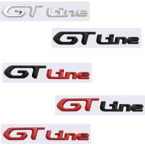 3d metal Car Sticker GT Line Emblem Sticker Rear Trunk Sticker For Proceed GT LINE Peugeot 206 207 208 308 408 508 5008 3008