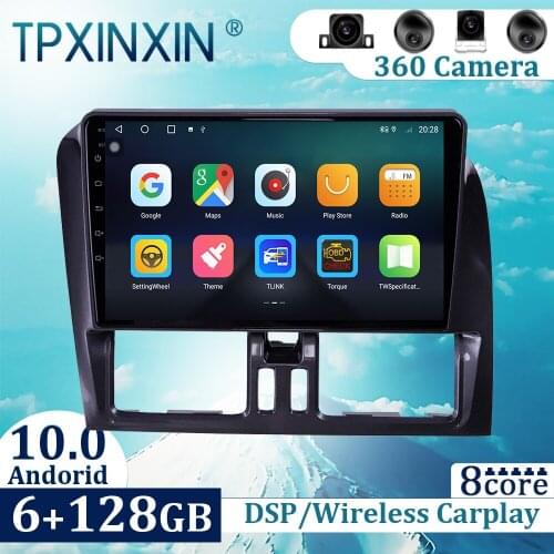 6+128GB For Volvo XC60 2009-2012 Android 10 Carplay Radio Player Car GPS Navigation Head Unit Car Radio with Screen