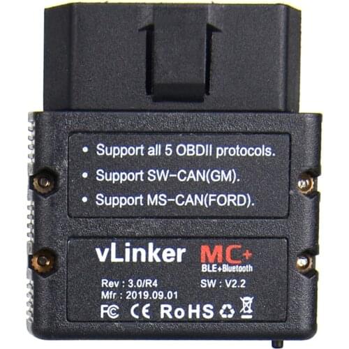 Newest Original Vgate vLinker MC+ ELM 327 V2.2 Bluetooth 4.0 WIFI ELM327 OBD2 Car Diagnostic Auto Tool For Android/IOS Scanner