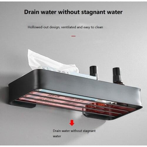 Paper Rolls, Household Wall Hanging Paper Boxes, Space Aluminu, Toilet Paper Towels, Non-Punching Toilet Shelves, Toilet Shelves