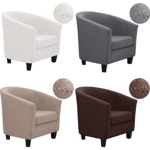 Stretch Tub Sofa Cover Elastic Suede Club Chair Slipcover for Living Room Water Repellent Couch Cover With Seat Cushion Covers
