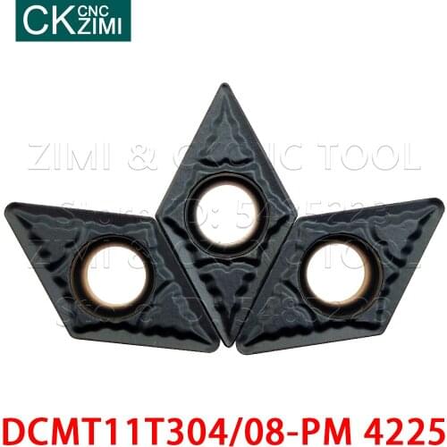 DCMT11T304-PM 4225 DCMT11T308-PM 4225 carbide inserts internal turning tools CNC wood turning Metal lathe tools DCMT for steel