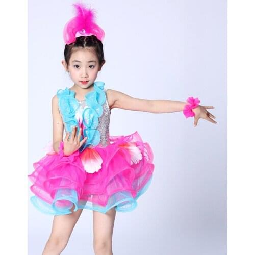 Children Professional Latin Dance Dress for Girls Ballroom Dance Competition Dresses kids Modern Waltz/tango / Cha Cha Costumes