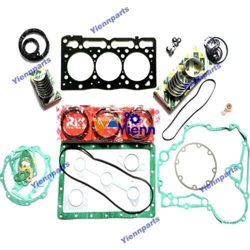For Kubota D1403 Overhaul Re-ring Kit For BOBCAT Mini Excavator L2500 L2500DT L2600 L2900 Tractor Diesel Engine