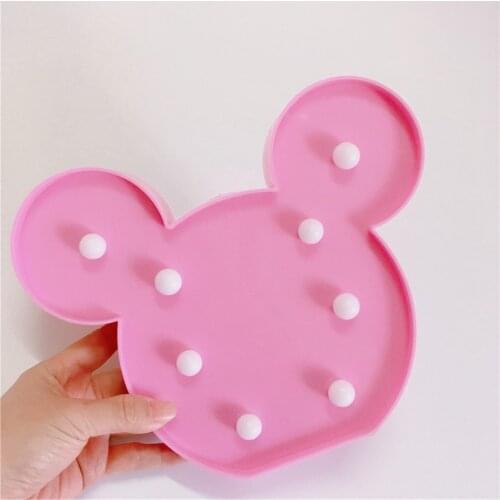 Mickey Night Light For Babies 3D Led Lamp Night Light Unicorn Wall Light Wireless Childrens Night Lights Kids Holiday Gifts