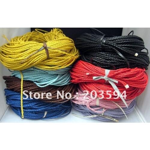 Wholesale 1000meters mixed color Braided Necklace cord Beading Cord Finding , Jewerly Cord,3MM