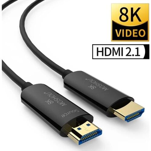 Optical Fiber Cables HDMI-compatible 2.1 48Gbps Ultra High Speed 8K 4K 120 60Hz UHD HDR MOSHOU ARC CEC