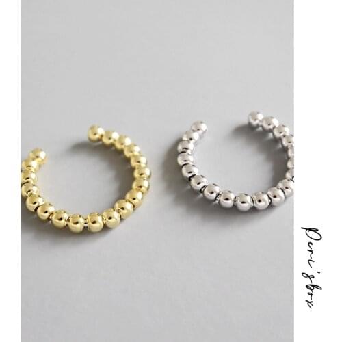 PerisBox 3mm Beads 925 Sterling Silver Ring Minimalist Geometric Ball Rings for Women Gold Boho Stacking Ring Adjustable Dainty