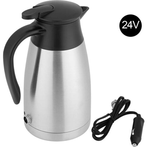 Portable 24V 1000ml Car Electric Kettle Water Auto Shut Off Water Heating Boiling Pot Cup Boiling Bottle for Travel