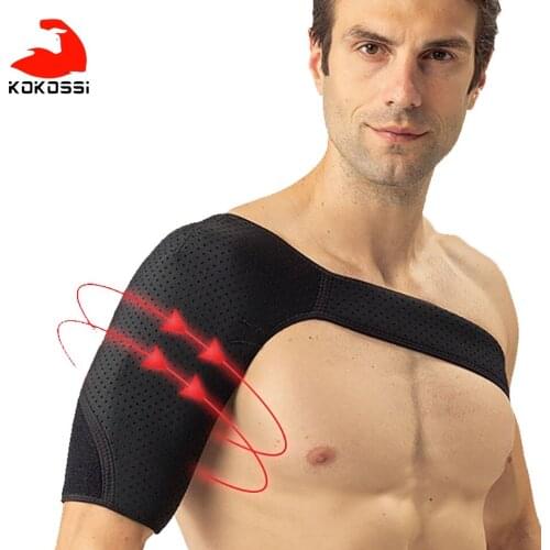 KoKossi Shoulder Guard Adjustable Shoulder Support Belt Breathable Wicking Weightlifting Fitness Basketball Sports Prevention