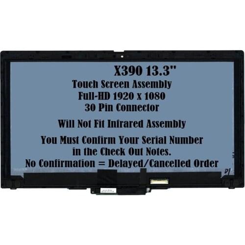 13.3" FHD Touch Screen Assembly For Lenovo X390 02HM857