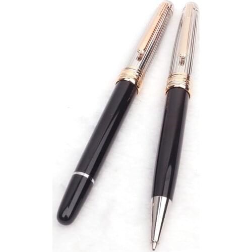 Best Design Ballpoint Pen Vertical Texture Resin Metal Stripe Roller Ball Fountain Pen Ink School Office Supplies
