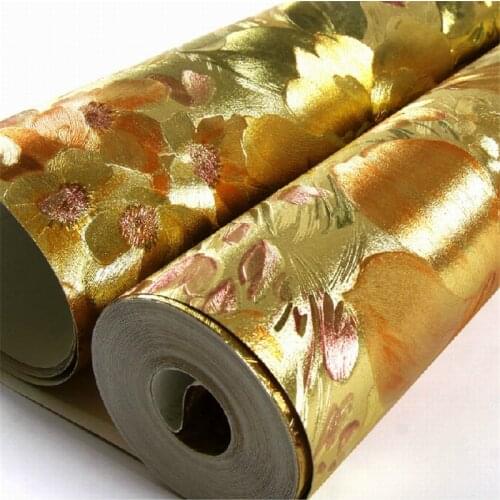 Beibehang papel de parede Modern embossed foil gold metallic reflective green bedroom living room TV background wallpaper