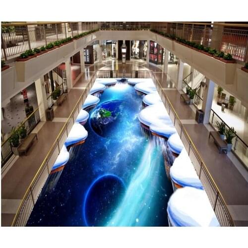 Modern Floor painting The sky star 3d drawing Mural-3d PVC Wallpaper Self-adhesive Floor Wallpaper-3d