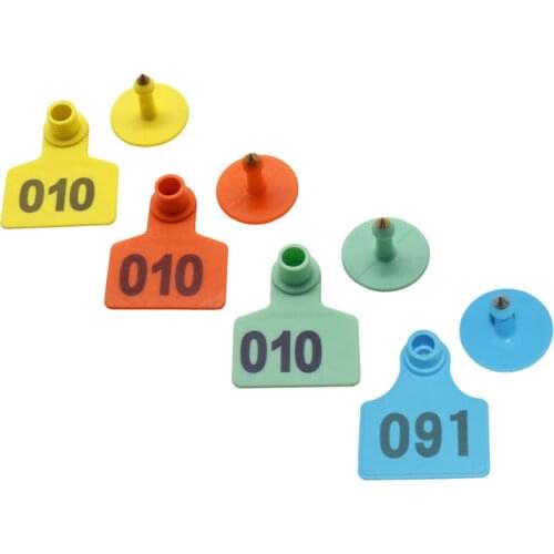 Livestock supplies No. 001-1000 Pig ear tags 4 Colors Digital Identification card Ear Tag Pliers Farm Animal Livestock feeding