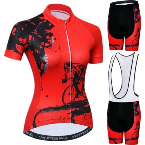 Weimostar Summer Cycling Jersey Set Women Pro Team Bicycle Cycling Clothing Mountain Bike Uniform Wear Racing Bicycle Clothes