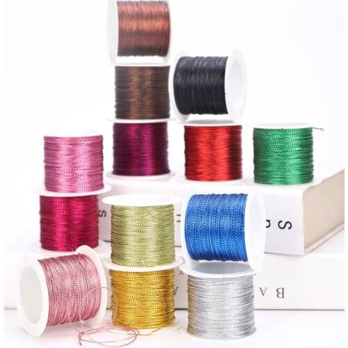 Rope Gold/Silver/Red Cord Thread Cord String Strap Ribbon Rope Tag Line Bracelet Making No-slip Clothing Gift20 Meters 1mm