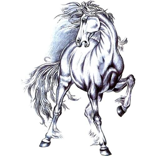 The King Of Horse Waterproof Temporary Tattoo Sticker Tatuagem Beauty Animals Tatoo Kids body tattoos women tattoo arm tattoo