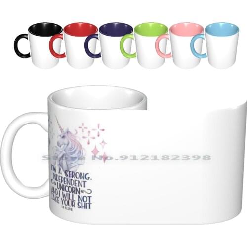 I Am A Strong Independent Unicorn-The Lightning Struck Heart Ceramic Mugs Coffee Cups Milk Tea Mug Unicorn Tj Klune Horse