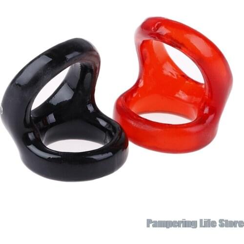 Male Sex Toys Silicone Cock Double Ring for Penis Enlargement Condoms Double Bondage Erection Time Delay Extender Chastity Belt