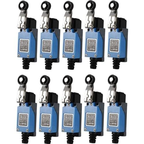 10Pcs ME-8104 Momentary Roller Arm Type Limit Switch for CNC Mill 5A 250V ME8104 Mini Switch