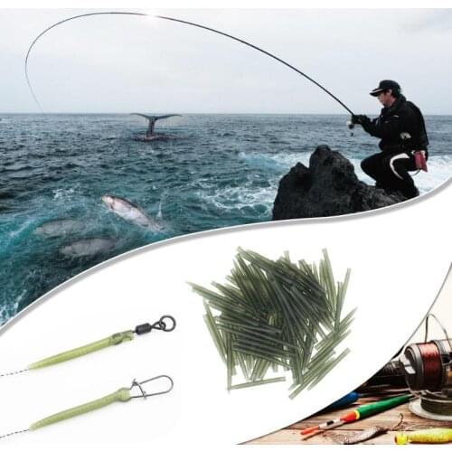 100pcs Terminal Anti Tangle Sleeves Connect with Hooks Carp Fishing Accessories Carp Fishing Rubber Anti Tangle Sleeves fishBait