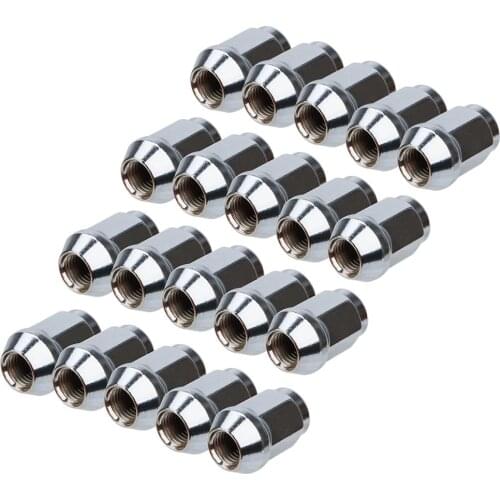 20/Pack 12x1.5 1707S-20AM Height 35mm Chrome Acorn Bulge Wheel Lug Nuts For Chevy Ford Fusion Focus Escape Taurus