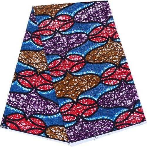 2019 Excellent Beautiful Colorful Pure Cotton African Pagne Veritable Real Wax Sewing Material Tissu African Wax Fabric