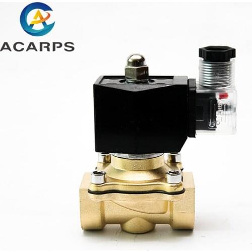 3/4" Waterproof Electric Solenoid Valve DN20 Brass Normally Closed Valve With LED Indicator 12V/24V/220V/110V
