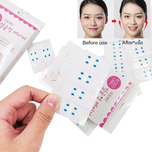 40/80Pcs Face Slimer Invisible Thin Face Stickers Beauty V Facial Lifting Slimming Skin Care Adhesive Tape Anti Wrinkle Sagging