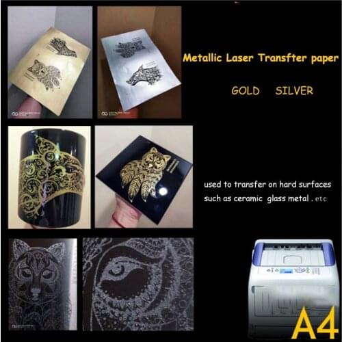 A4 wholesale metallic gold laser no cut self weeding heat transfer paper for mugs ceramic tiles trophies and medals