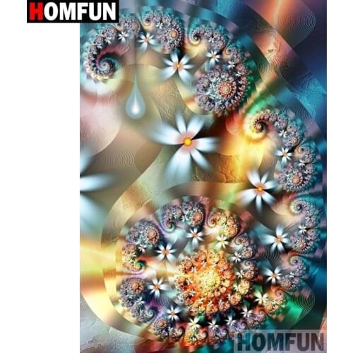 HOMFUN Full Square/Round Drill 5D DIY Diamond Painting "Flower landscape" 3D Embroidery Cross Stitch 5D Home Decor A17129