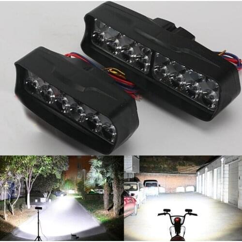 Brand Led Motorcycle light Electric Bike headlamp Easy Install & High Brightness Scooter Handlebar Spotlight Ebike headlight Led