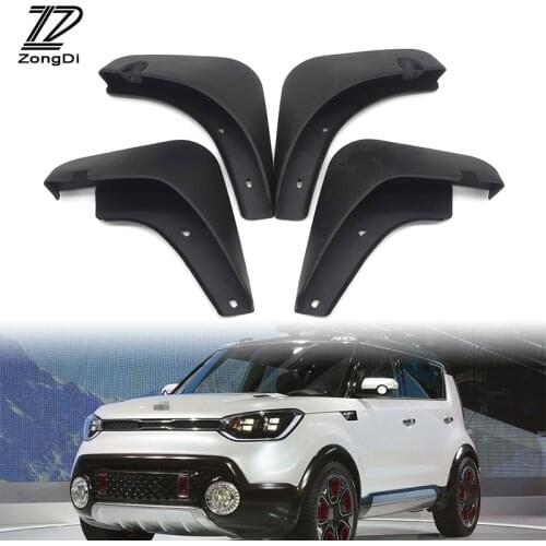 ZD Car Front Rear Mudguards For 2010 2011 KIA Soul Accessories Mudflaps Car-styling Fenders 1Set Splash Guard 4Pcs Mud Flaps