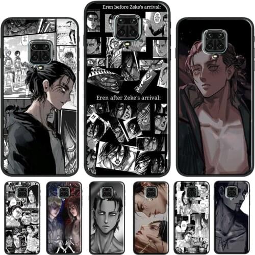Attack on Titan Eren Jaeger Manga Case For Redmi Note 9S 8T 7 Redmi Note8 Pro Note9 Pro Phone Cover For Redmi 9 9C 9A Case