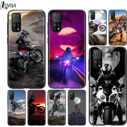 Moto Cross motorcycle sports For Xiaomi Mi Poco F1 F2 X2 X3 M2 M3 Pro NFC 10T Pro Lite Note 10 Pro Mix 3 6 5 Black Phone Case