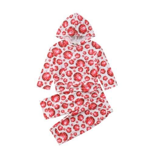 Newborn Baby Boy Girl Kid Top T-shirt Hoodies Pants 2PCS Outfit Set Clothes 0-4T