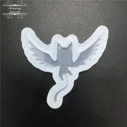 DIY cartoon wings cat shape crystal resin mold sugar craft cake decoration tool hand craft epoxy resin jewelry silicone mold