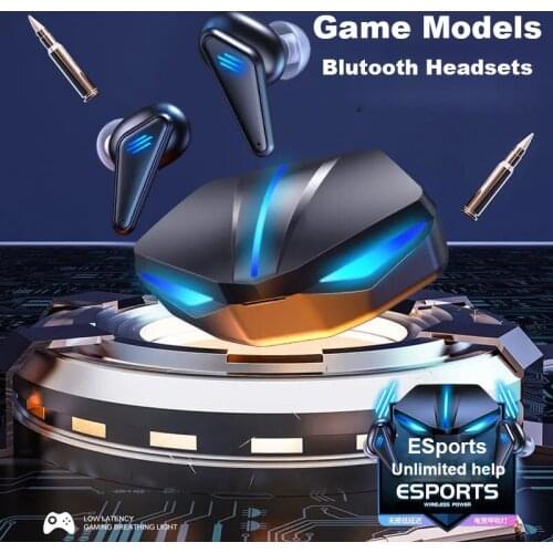 TWS Gaming Headset Wireless Bluetooth Earphones noise canceling Earbuds Super Bass Low Latency Sound Positioning For Smart Phone